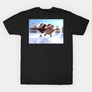 Guinea pigs ice skating T-Shirt